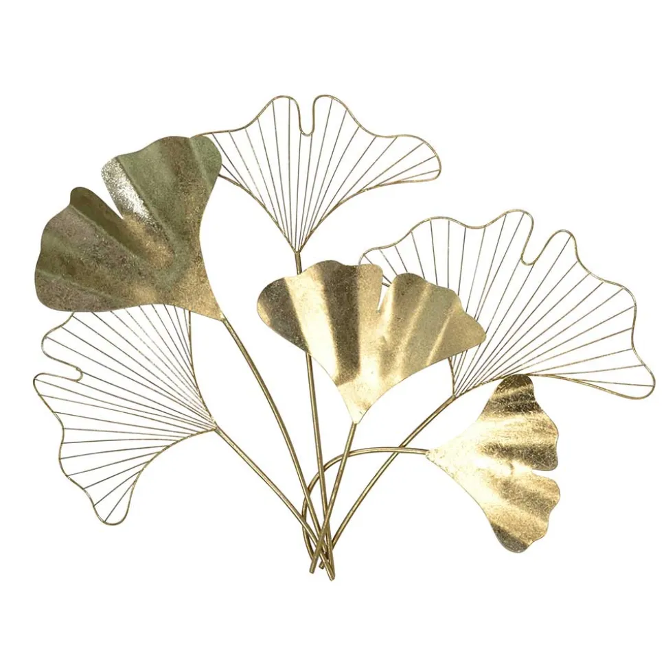 Gingko Blätter Wanddeko in Goldfarben - Utperio