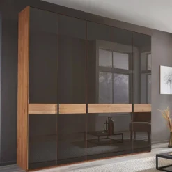 Glasfront-Kleiderschrank mit fünf Türen - Hung