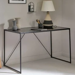 Glasschreibtisch aus Schwarzglas - Pathos