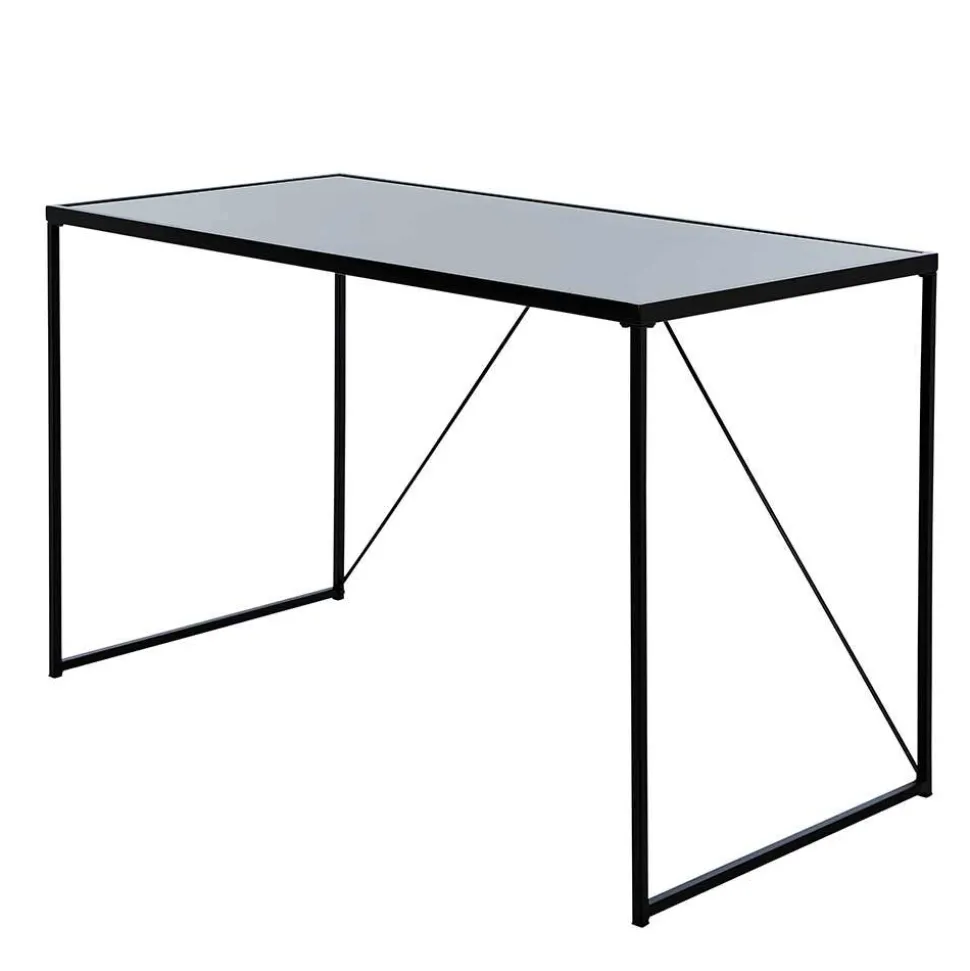 Glasschreibtisch aus Schwarzglas - Pathos