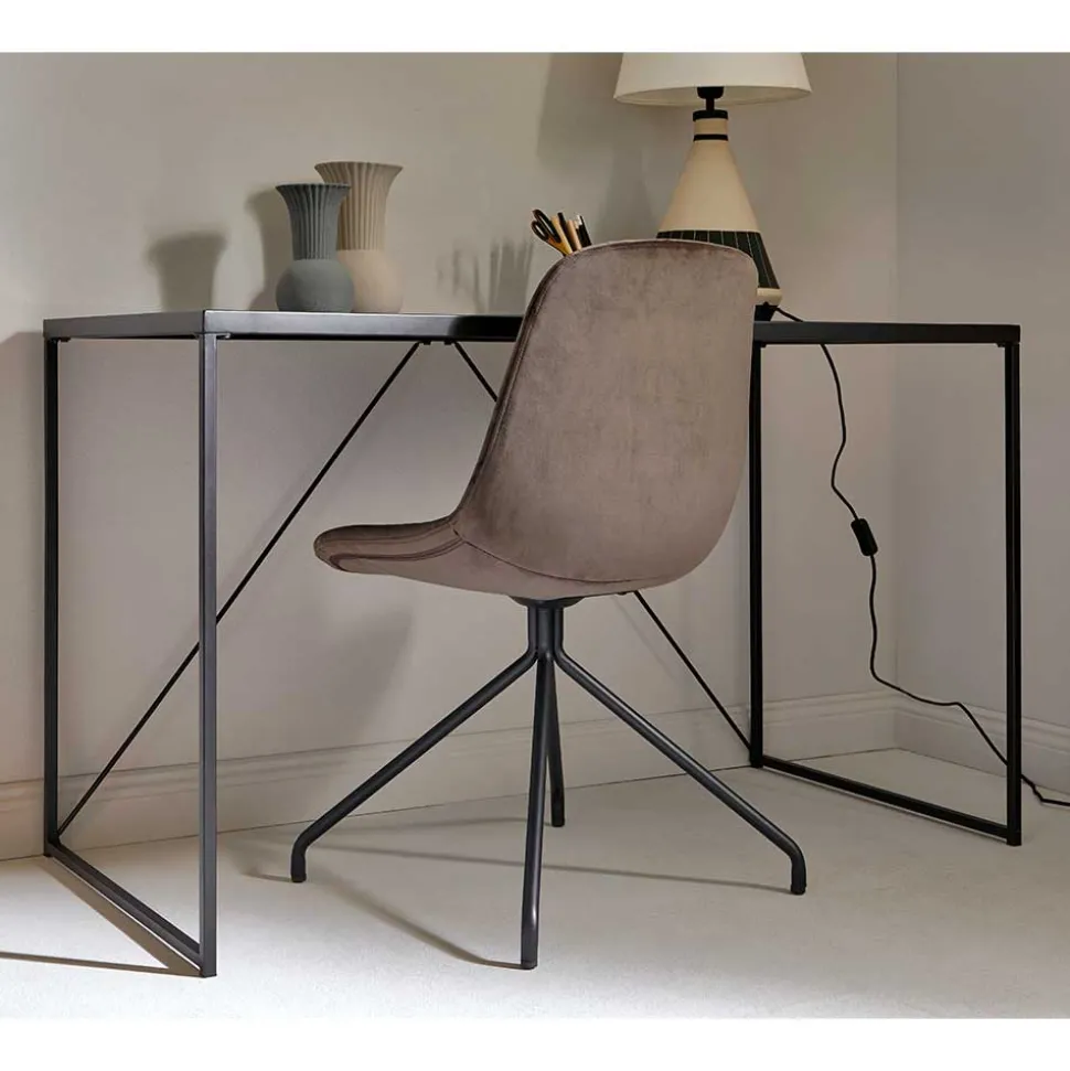 Glasschreibtisch aus Schwarzglas - Pathos