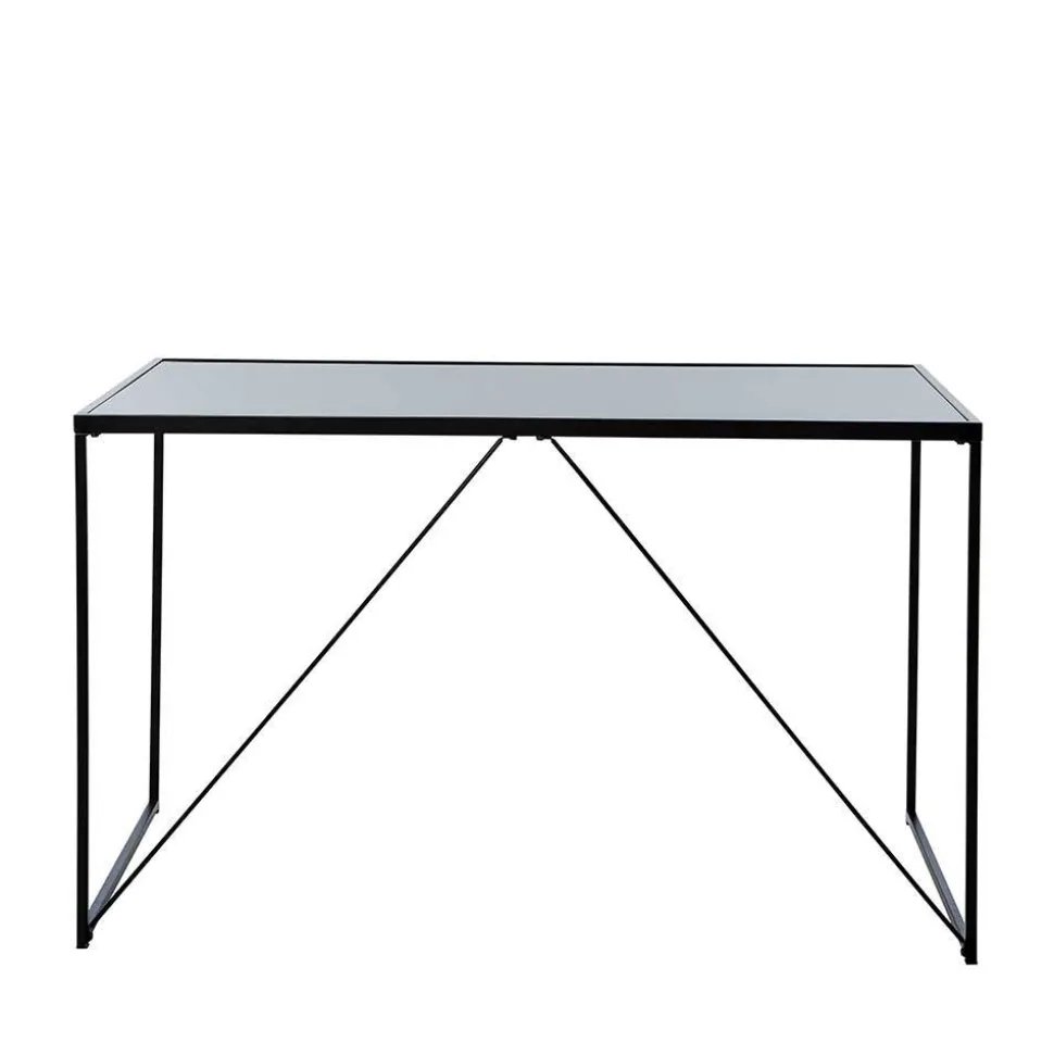 Glasschreibtisch aus Schwarzglas - Pathos