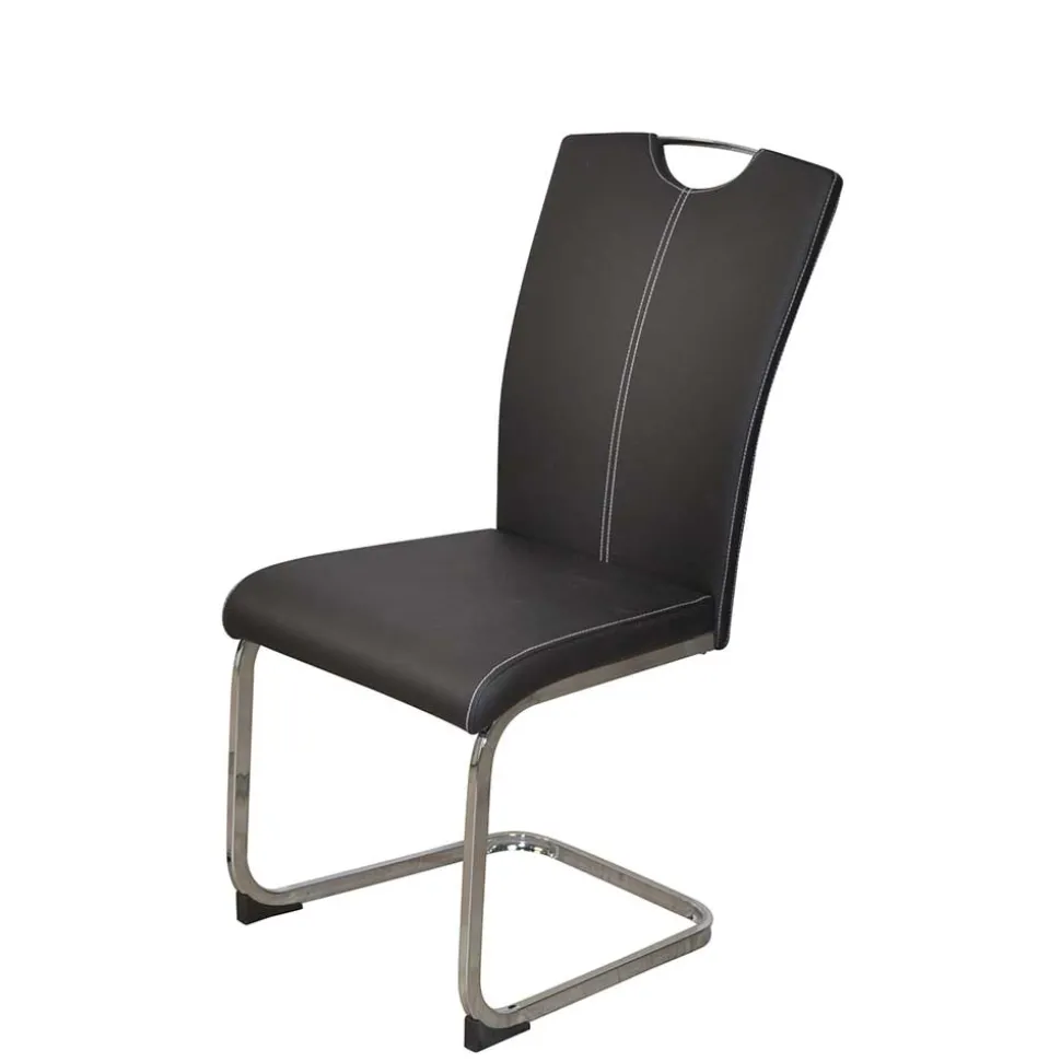 Glastisch & Freischwinger Stühle - Zaparony (fünfteilig)