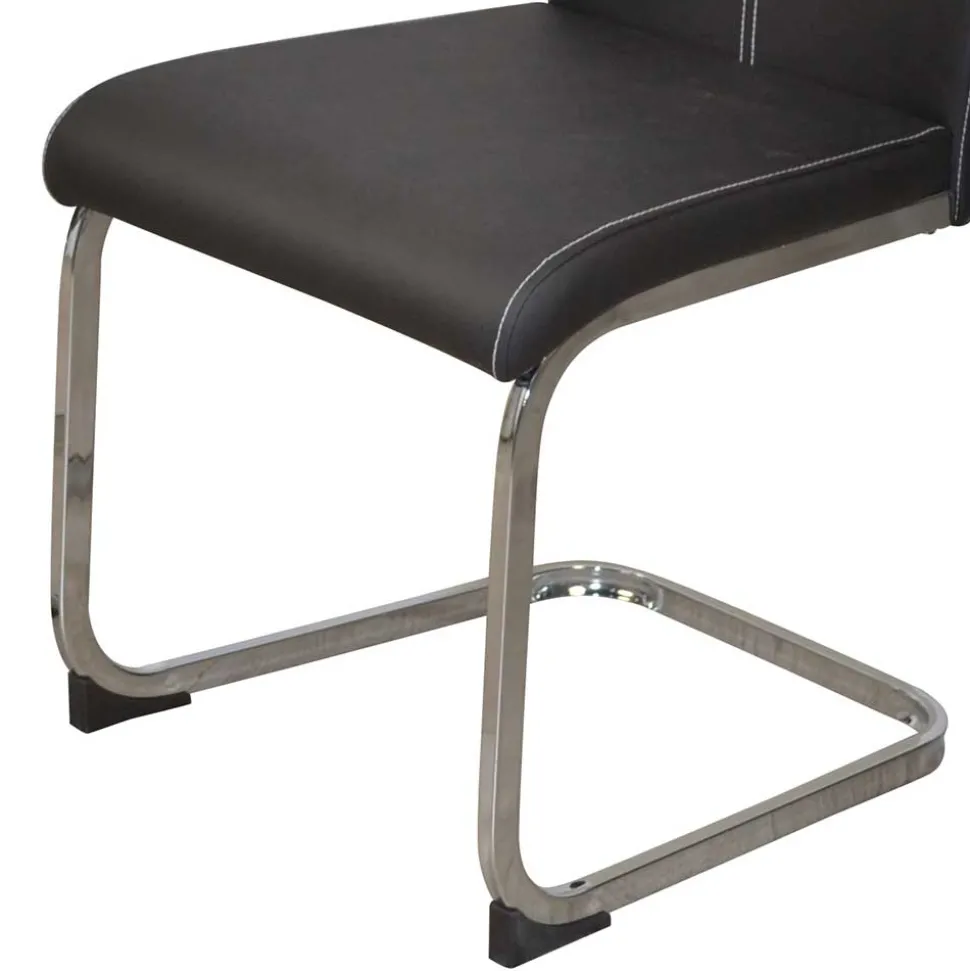 Glastisch & Freischwinger Stühle - Zaparony (fünfteilig)