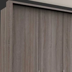 Gleittüren-Kleiderschrank in Holz-Optik - Crenba