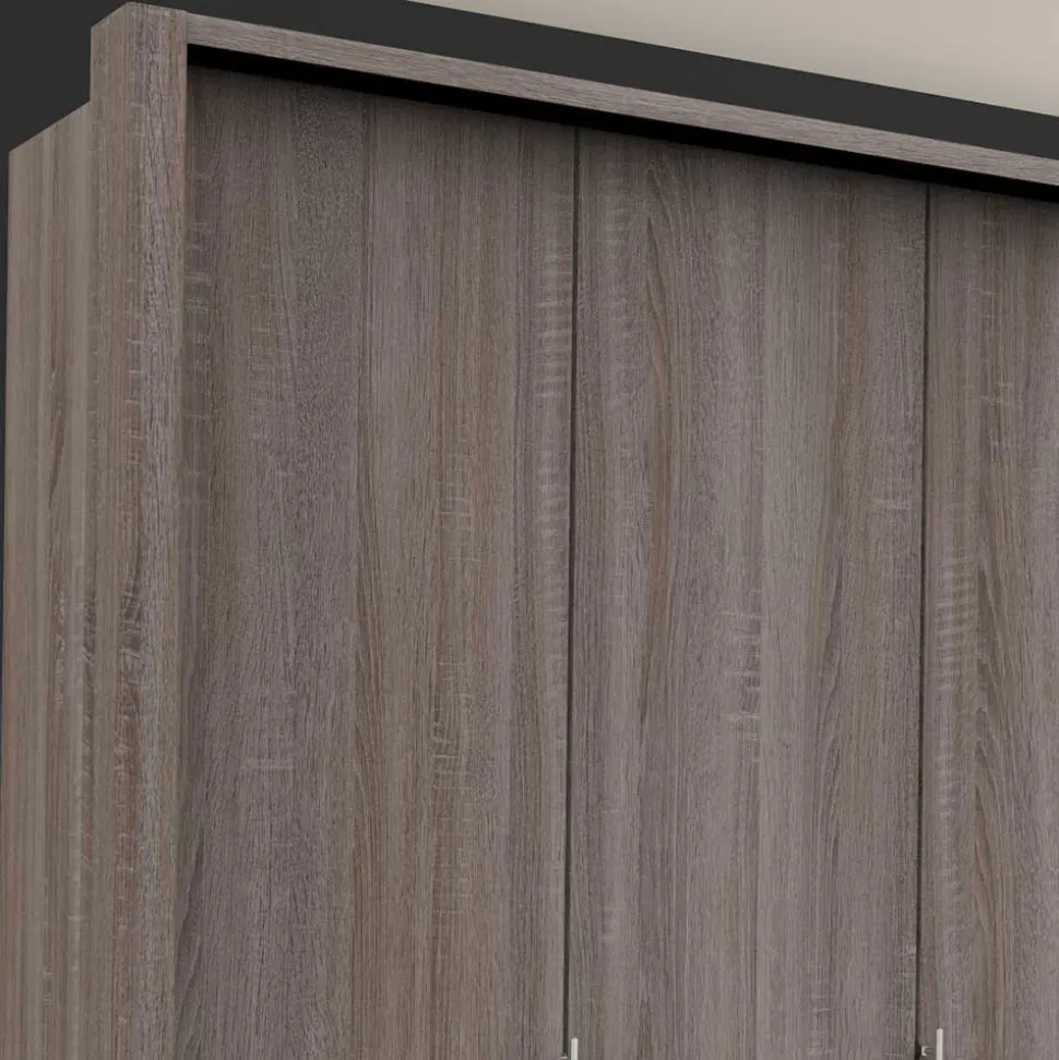 Gleittüren-Kleiderschrank in Holz-Optik - Crenba