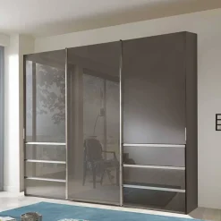 Gleittürenschrank in Braun Glasfront - Padrig