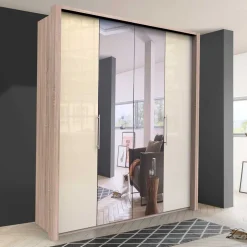 Gleittüren-Schrank mit zwei Spiegeln - Rativian