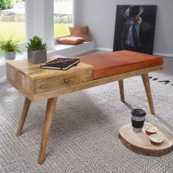 Günstige Design Polsterbank mit Leder - Zanyorita