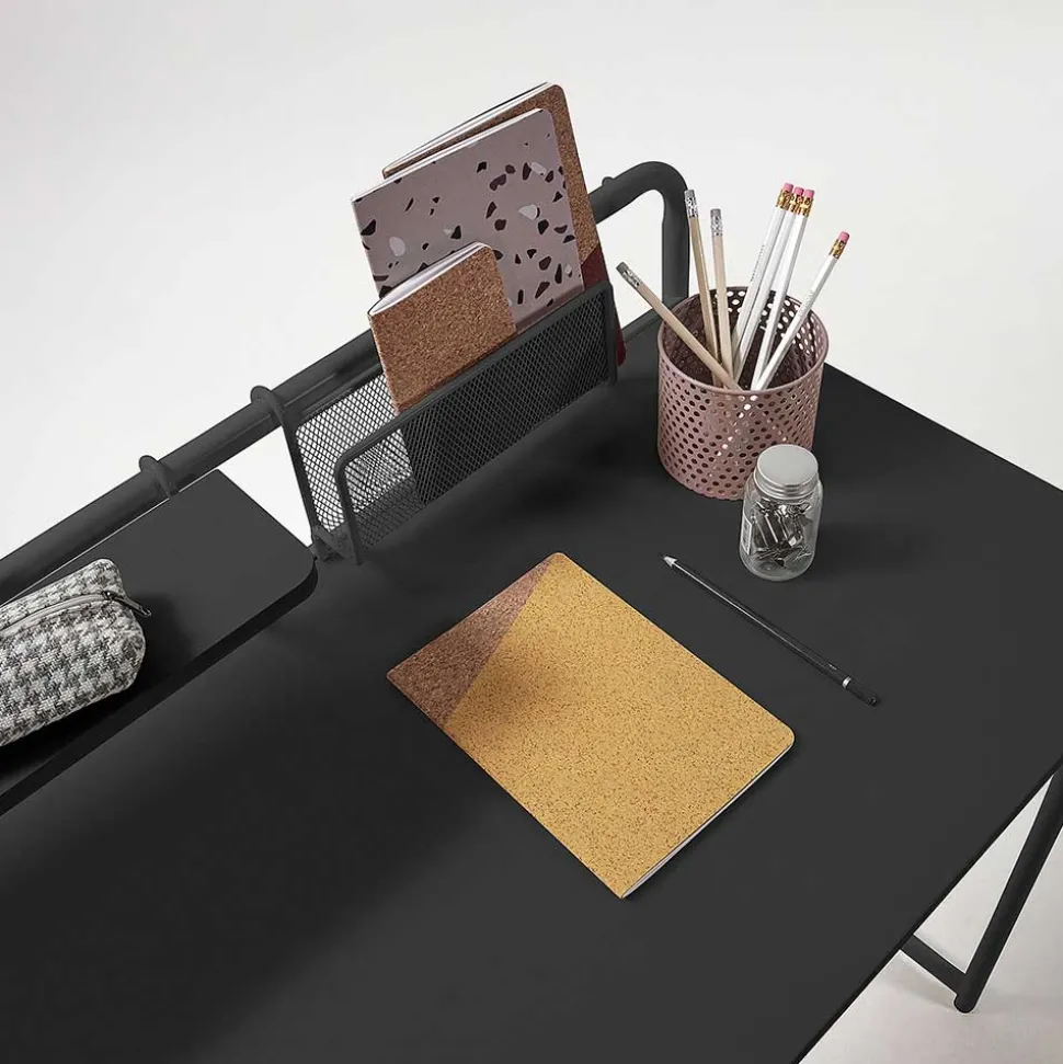 Günstiger Schreibtisch mit Aufsatz 98x89x46 - Tibalt