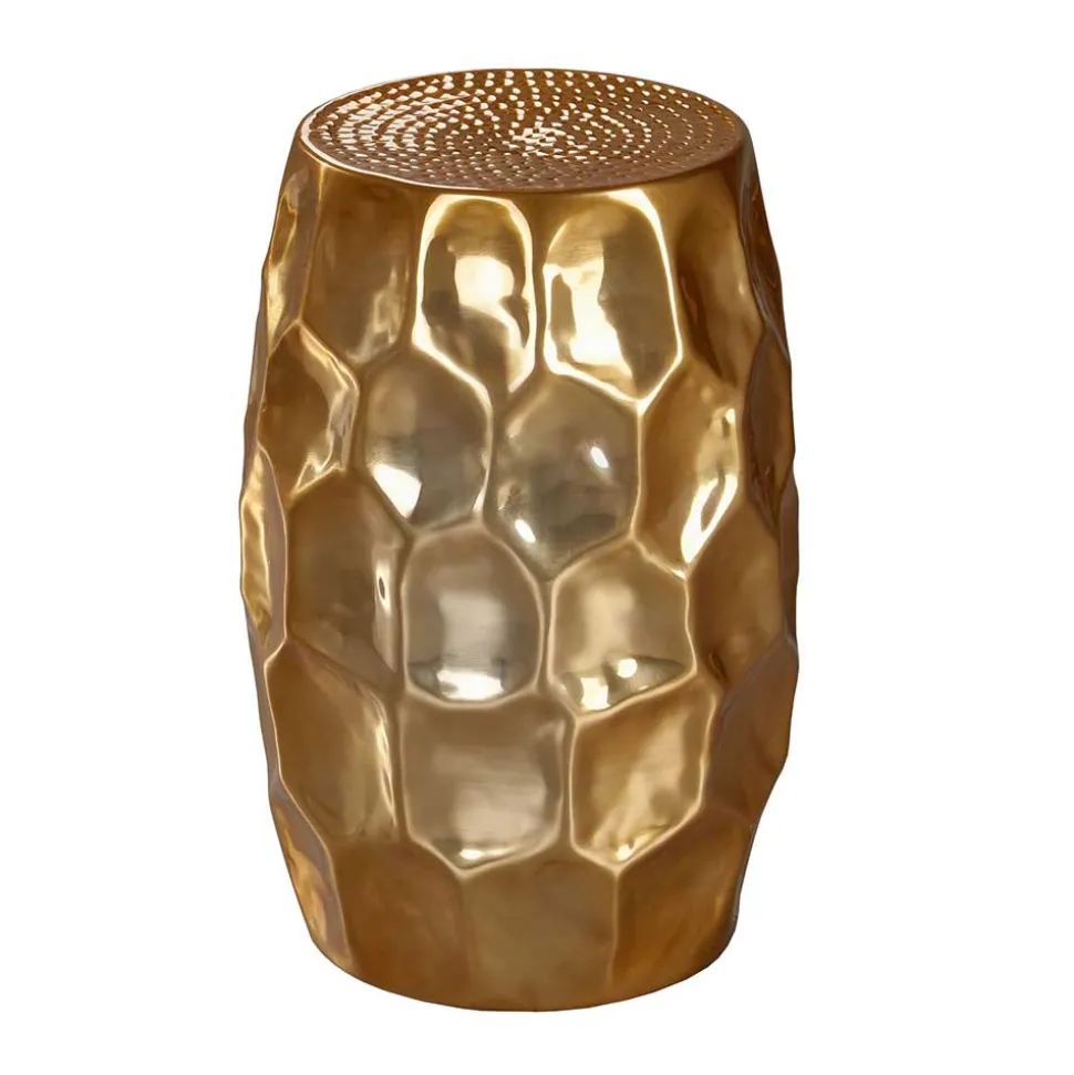 Gold lackierter Metalltisch 30x47x30 - Susepa