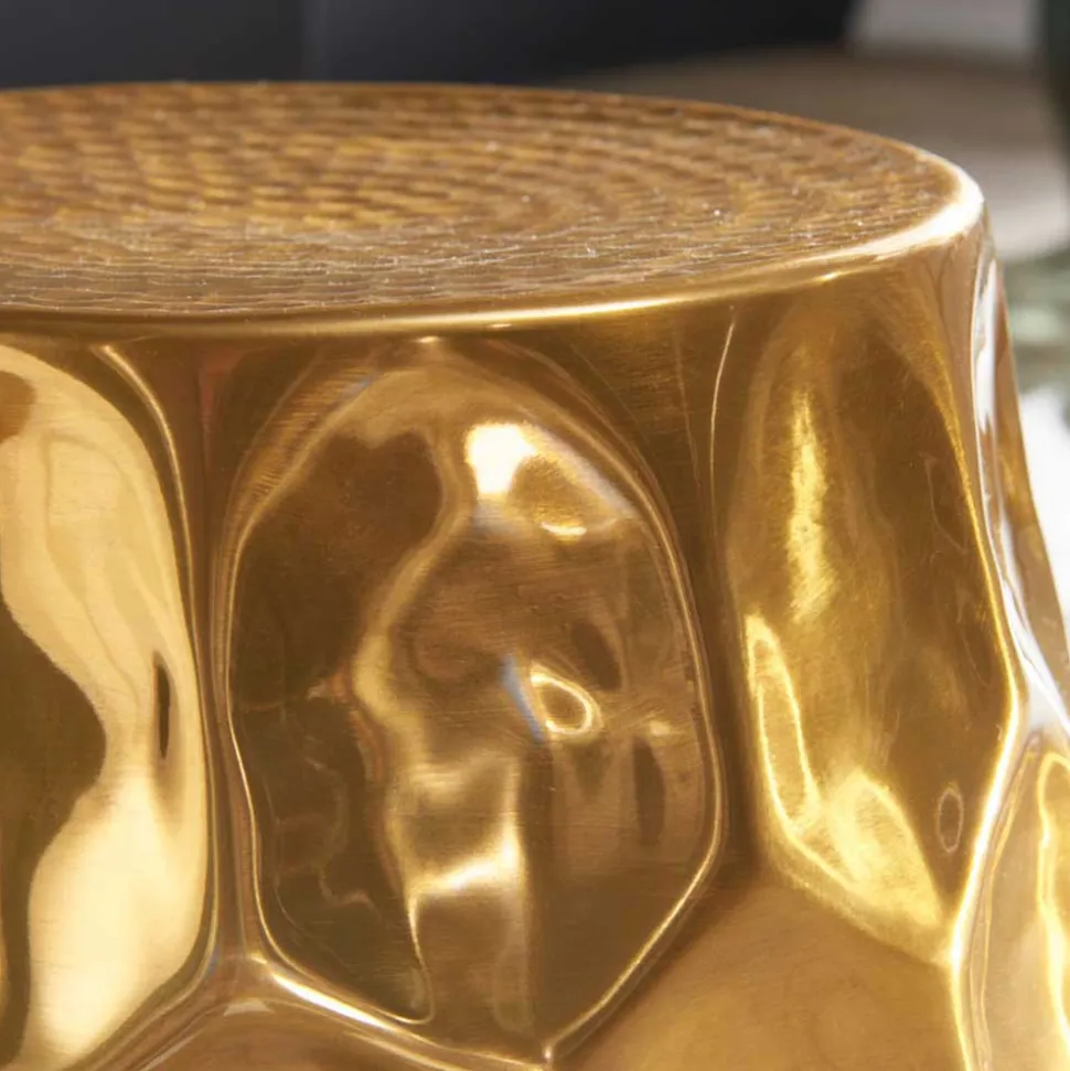 Gold lackierter Metalltisch 30x47x30 - Susepa