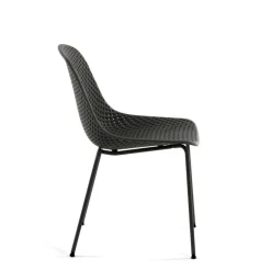 Graue Küchenstühle mit Schalensitz - Dresconio (4er Set)