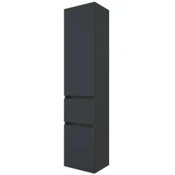 Grauer Bad Hochschrank zum Stellen oder Hängen - Noricas