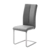 Grauer Polsterstuhl für den Esstisch Cimbaly mit Schwinggestell (4er Set)