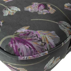 Grauer Samt Sessel mit Tulpen Lila - Kiyoshi