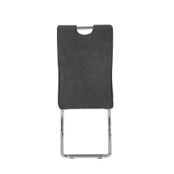 Grauer Schwingstuhl mit Material Mix - Parvello (Set)