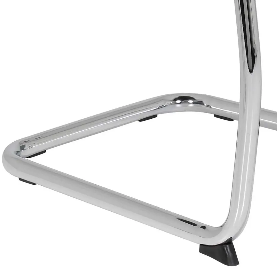 Grauer Schwingstuhl mit Material Mix - Parvello (Set)