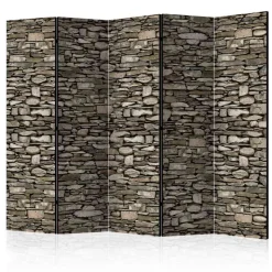 Grauer Sichtschutz in Steinwand Optik - Crabina