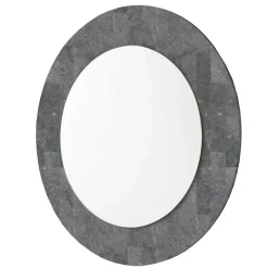 Grauer Spiegel mit Rahmen aus Stein - Maratas