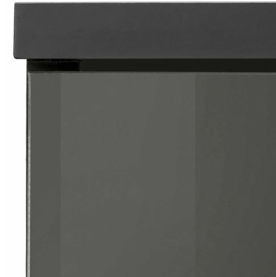 Grauer Unterschrank fürs Waschbecken Hochglanz - Ulivia