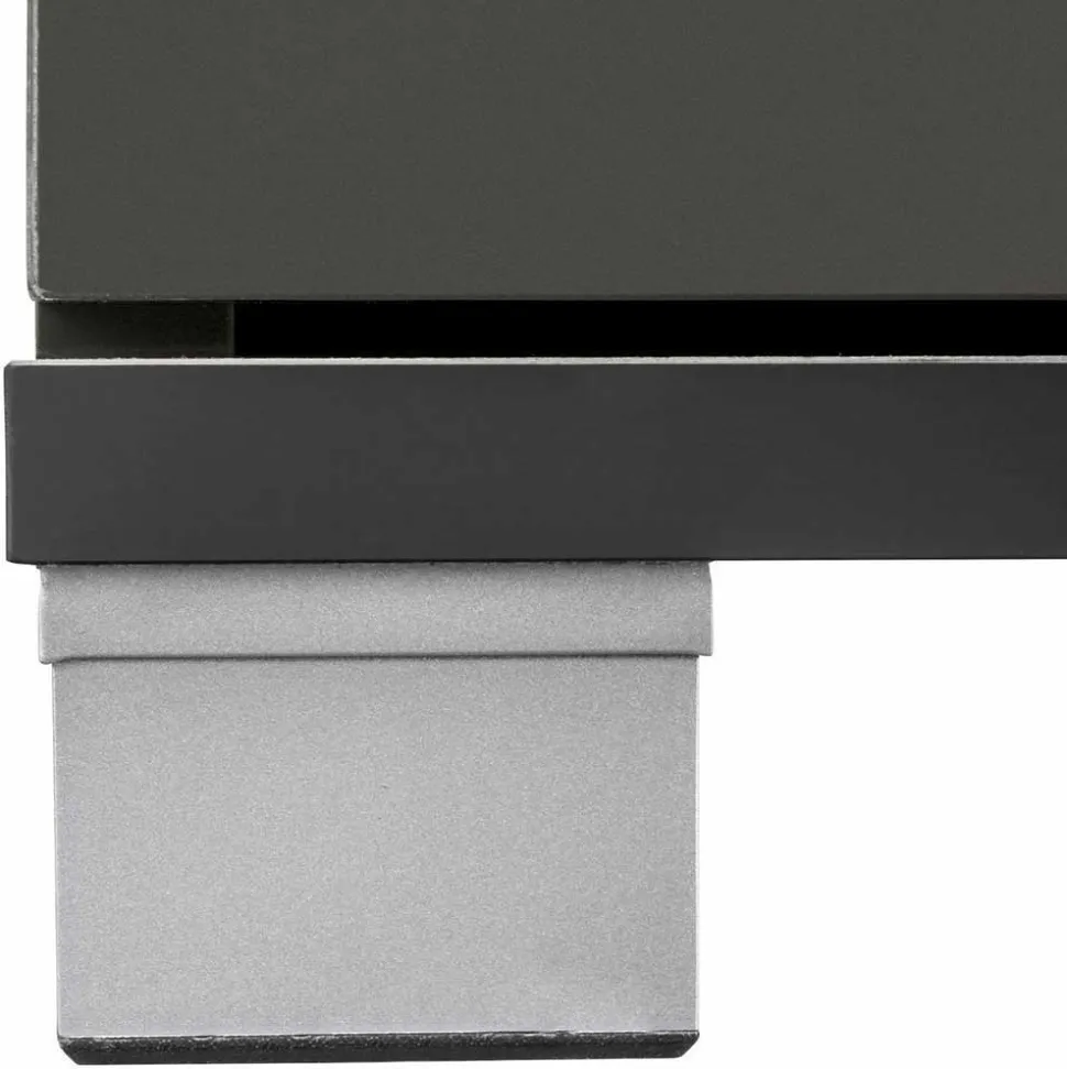 Grauer Unterschrank fürs Waschbecken Hochglanz - Ulivia