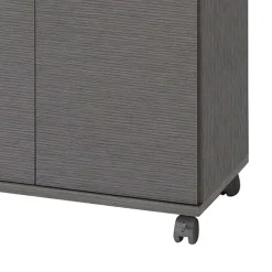 Grauer Waschbecken Schrank auf Rollen - Invicalo