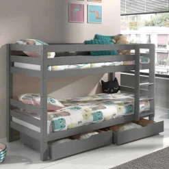 Graues Etagenbett in drei Höhen wählbar - Potosia
