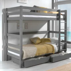 Graues Etagenbett in drei Höhen wählbar - Potosia