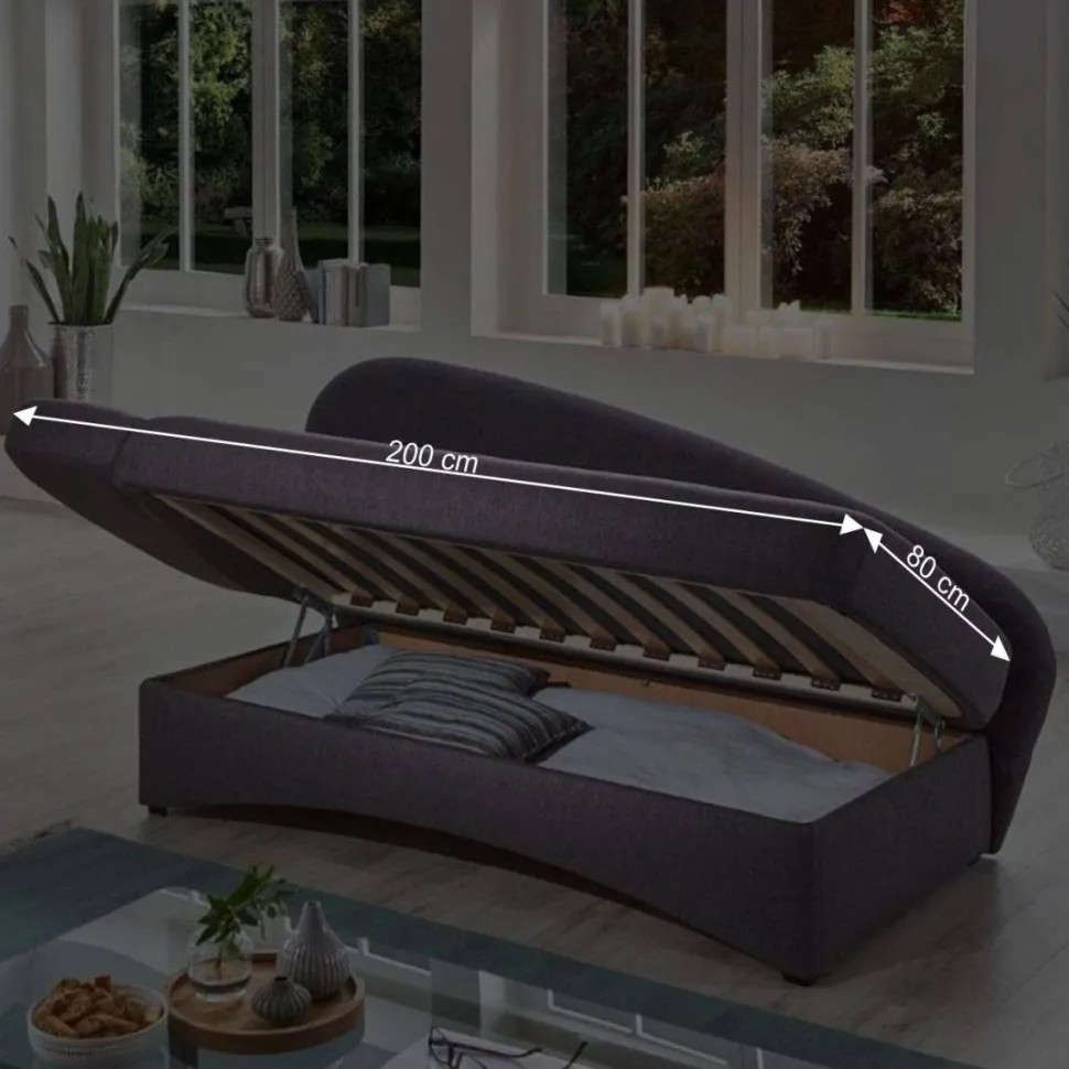 Graues Funktionssofa mit Armlehne links - Landhuis