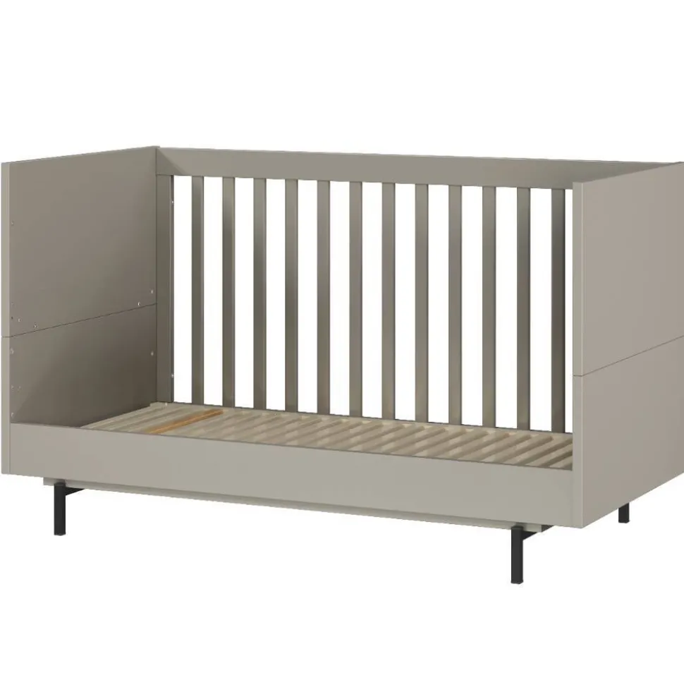 Graues Kinderbett mit Gitterseiten - Suzanas