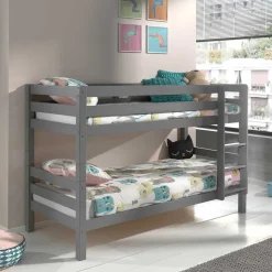 Graues Stockbett Etagenbett in drei Höhen - Vadromo