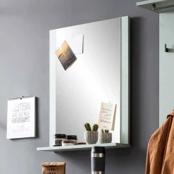 Graugrüner Spiegel mit Ablage - Velmarun