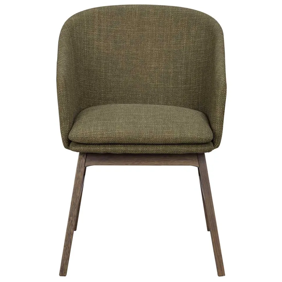 Grüner Armlehnenstuhl halbrund - Ohio (2er Set)