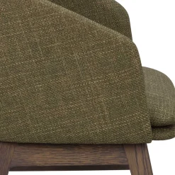 Grüner Armlehnenstuhl halbrund - Ohio (2er Set)