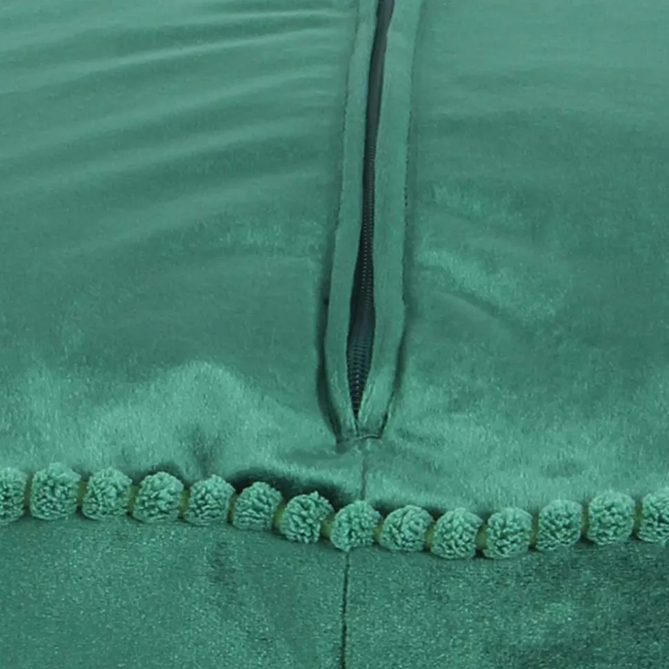 Grünes Meditationskissen mit Samtbezug - Lacredu