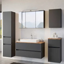 Große Badmöbel Ausstattung im Set - Noricas (fünfteilig)