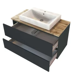 Große Badmöbel Ausstattung im Set - Noricas (fünfteilig)