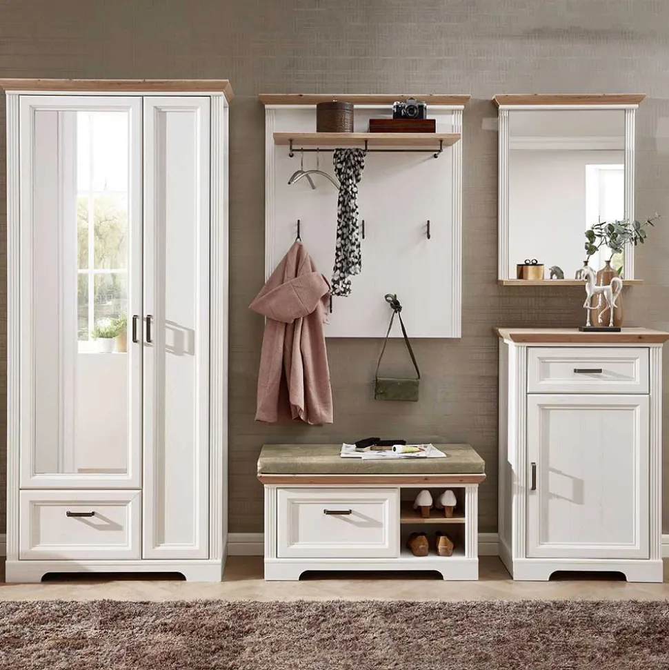 Große Flurmöbel Kombi Landhaus - Nurelcas (fünfteilig)