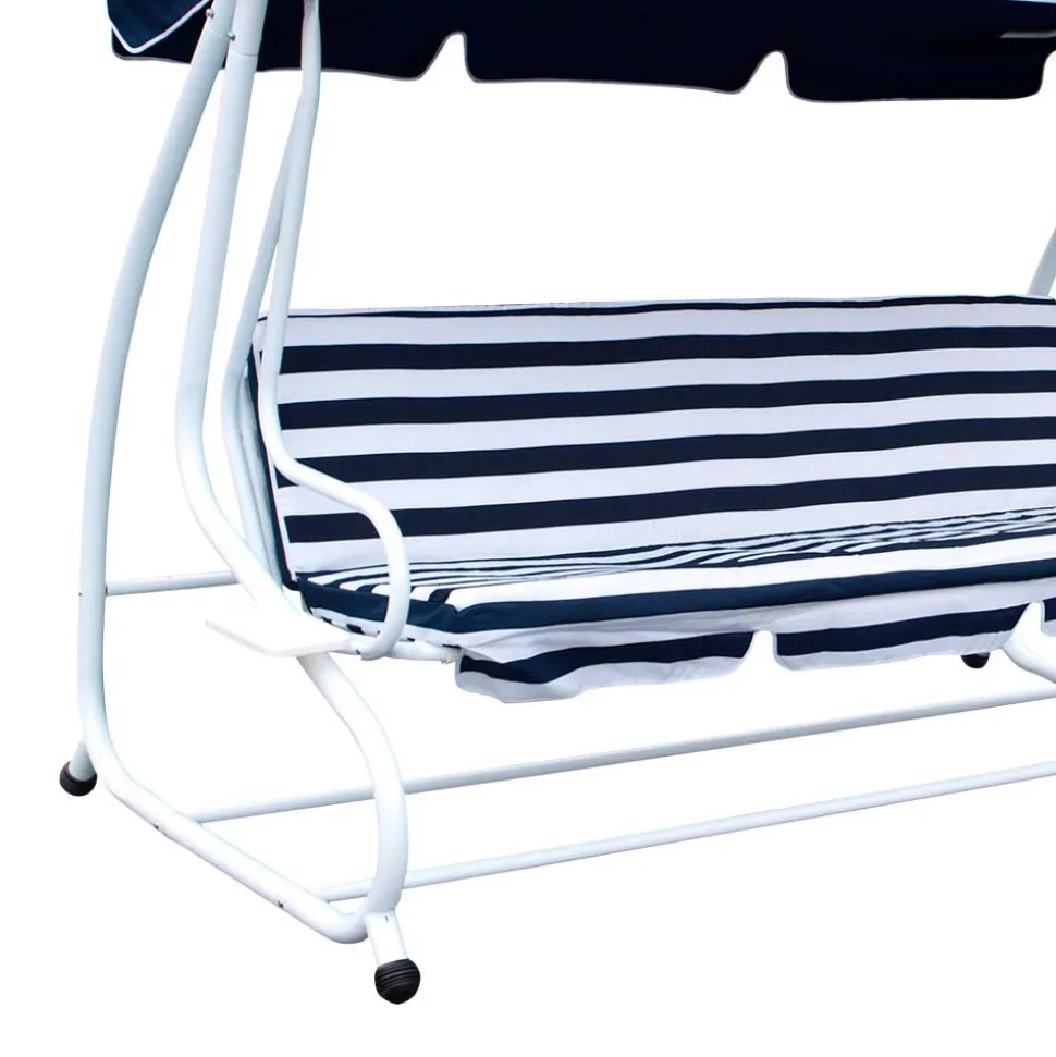 Große Hollywoodschaukel Kasaryn in Blau & Weiß