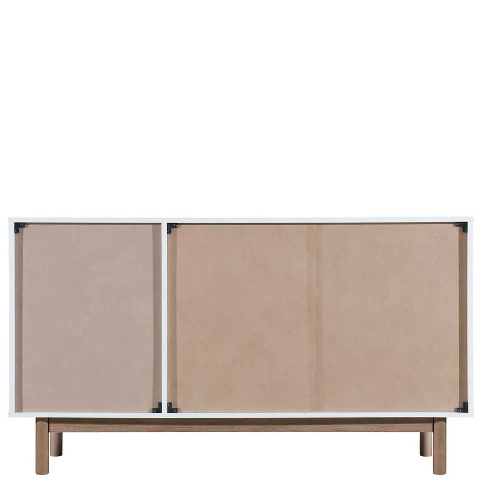 Große Kombi-Kommode in Weiß mit Eiche - Savuta