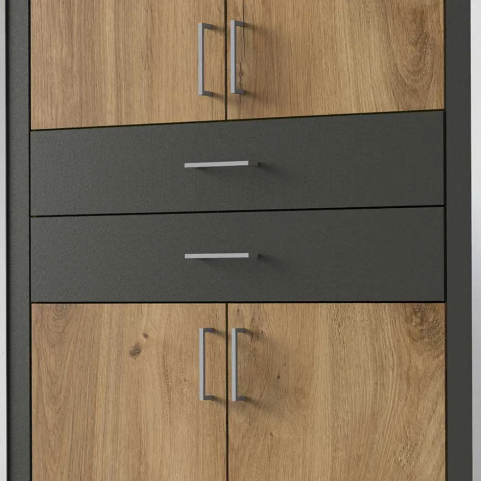 Großer Kleiderschrank 270 cm mit acht Türen - Ayla