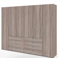 Großer Kleiderschrank im Holzlook foliert - Crenba