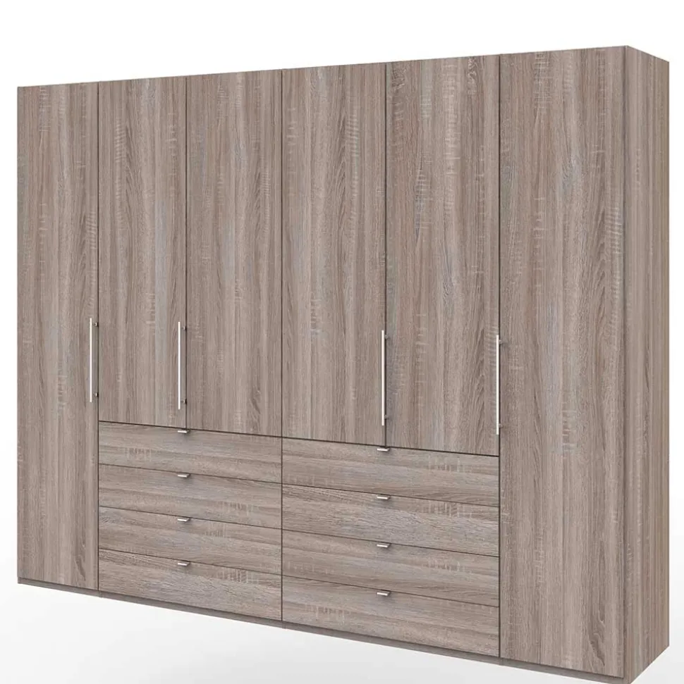 Großer Kleiderschrank im Holzlook foliert - Crenba