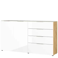 Großes Sideboard in Wildeiche & Weiß - Riodna