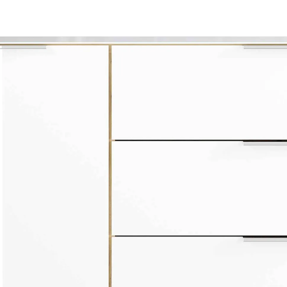 Großes Sideboard in Wildeiche & Weiß - Riodna