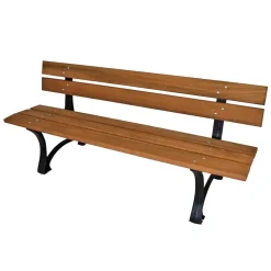 Gusseisen Parkbank Adrias mit Hartholz Eukalyptus