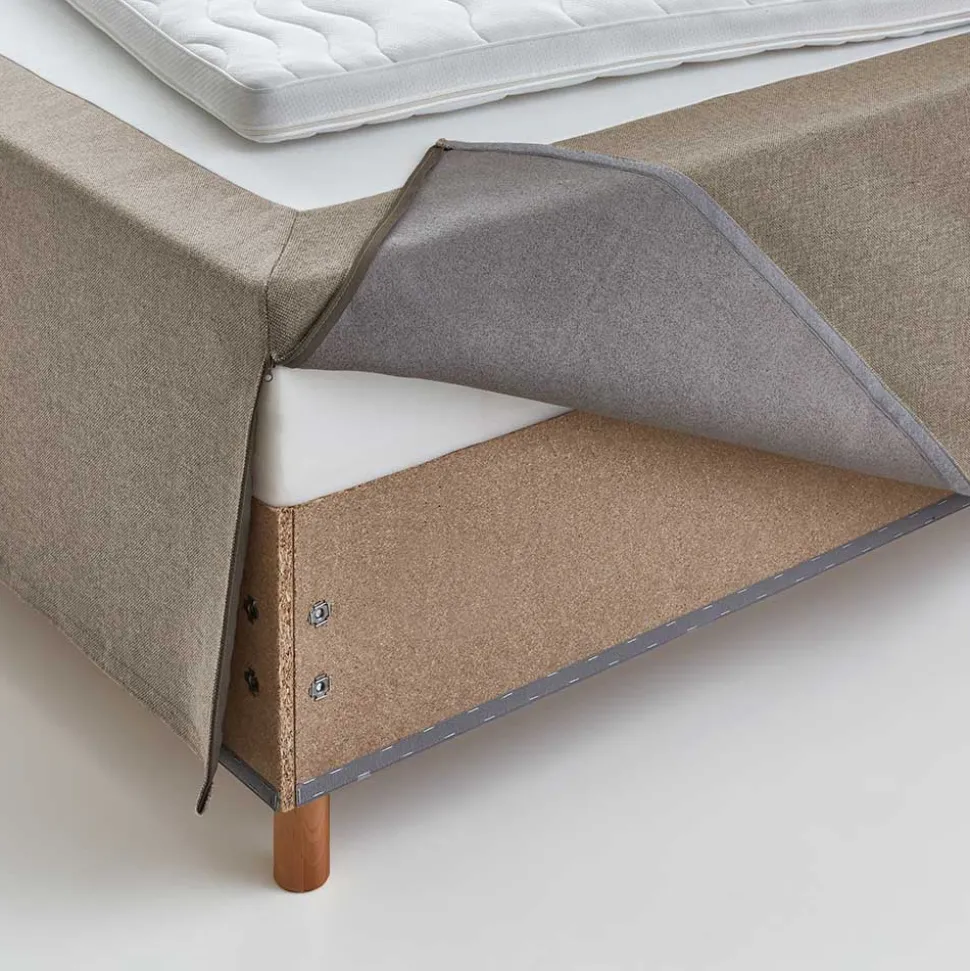 H3 Polsterbett in Creme & Natur - Suvanica