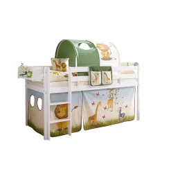 Halbhochbett Zentry mit Vorhang und Tunnel