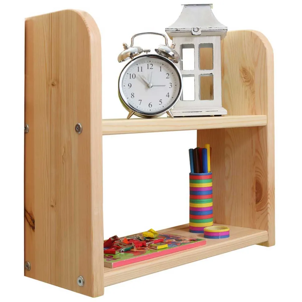 Halbhohes Kinder Spielbett in Kiefer Natur - Duane